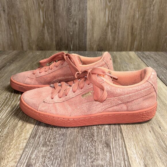 Puma Big Kids Youth US Size 6 C Desert Flower Pink Suede 35511069 Sneaker Shoes - Picture 6 of 12